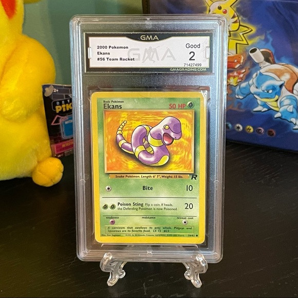 Pokémon Graded Ekans 56/82 Team Rocket GMA Vintage Pokémon Card - Picture 4 of 8